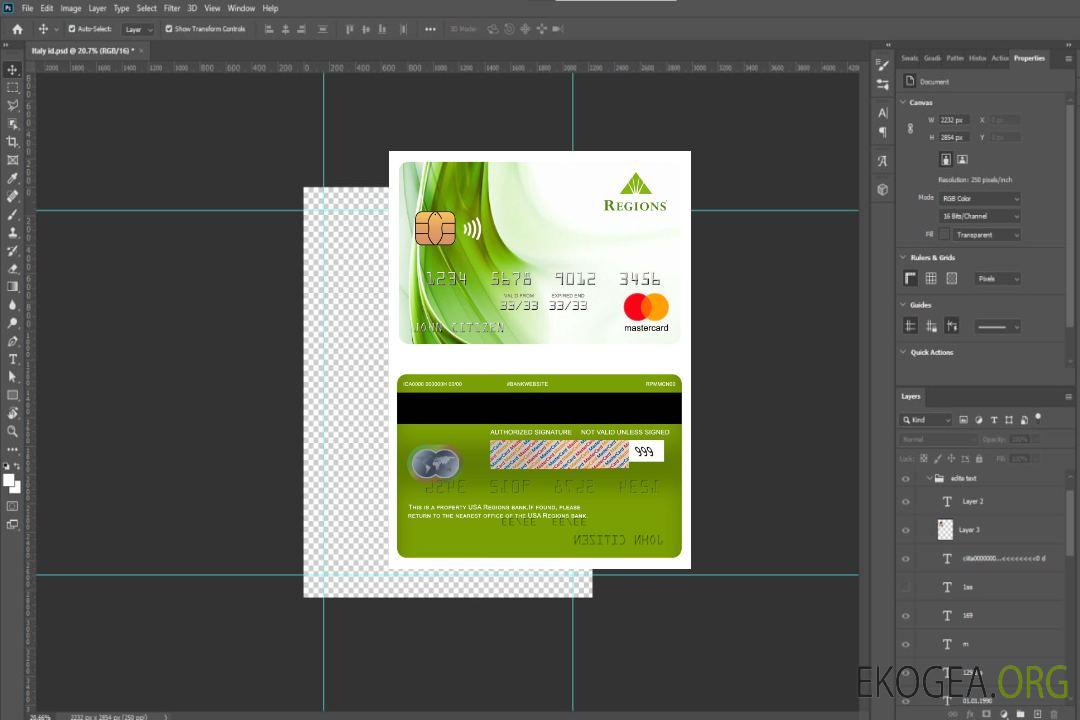 Mastercard bancaire des régions des États-Unis template